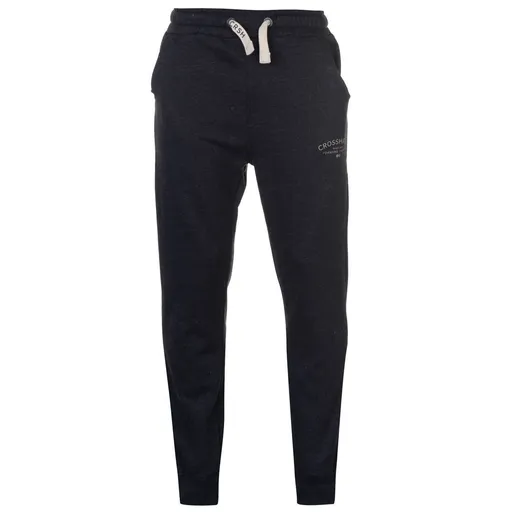 CROSSHATCH Leeroy Skinny Track Pants Slim Trousers Cotton Gym Trackies Joggers - Night Sky