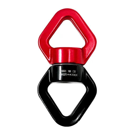 35 kN Swing Swivel, Rotational Climbing Rope Connector for Tree Swings Aerial Dance Hammocks and Hanging Equipment, Carabiner Hook Accessory, Red