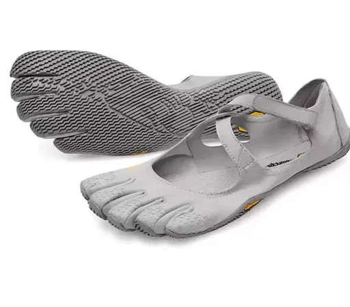 Grey Breathable High-Grip Five-Finger Yoga & Pilates Shoes (Foot Length 23.5 CM) - Professional Training Footwear for Natural Toe Splay & Barefoot Feel
