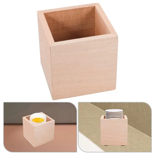 Wood Cup Holder for Storage White Bathroom Mug Dispenser Suitable for Home and Coffee Shop 6.5