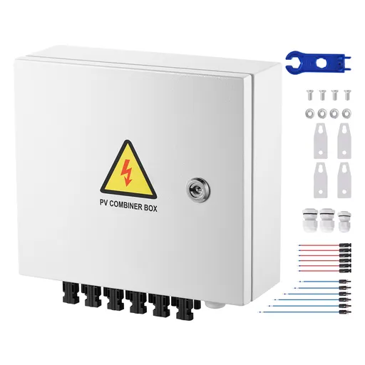 Solar PV Combiner Box 6 String 15A for Solar Panel System Steel Case IP65