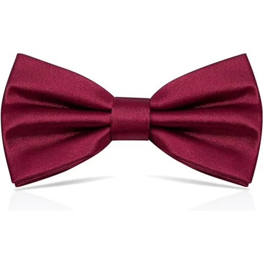 Pre-tied Bow Tie for Men, Tux Bow Tie Adjustable Formal Neck Bow Tie Satin Bow Tie for Party Wedding (Red)