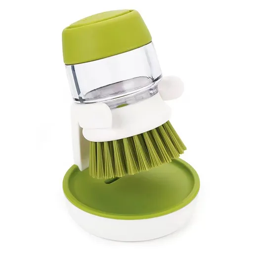 1 Pc Dish Cleaning Brush with Soap Dispenser - Scrub Brush with Storage Stand - No Mouldy Vegetable Brush - Kitchen Brushes