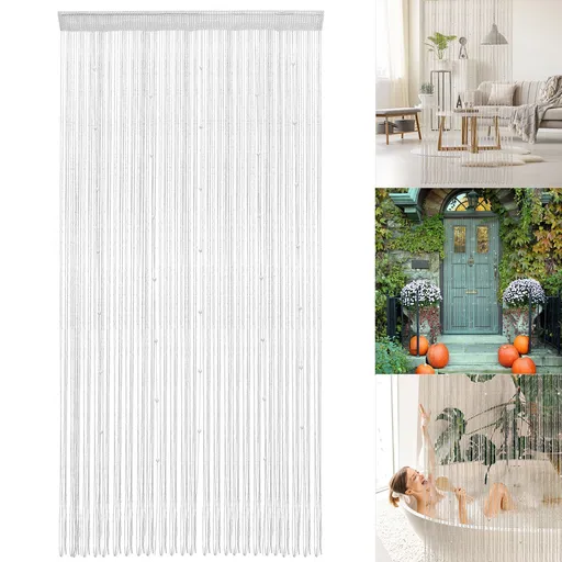 Door Bead Curtain Room Divide Beaded Door String Curtain 1x2m Home Decoration
