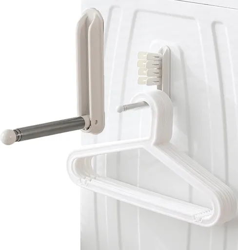 Foldable Clothes Hanger Holder Magnetic Self Adhesive Space Saving Organizer for Hangers 1 Piece