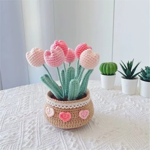 Crochet Kit for Beginners, Tulip Crochet Starter Kit Beginner for Complete Beginners Adults, Crocheting Knitting Kit