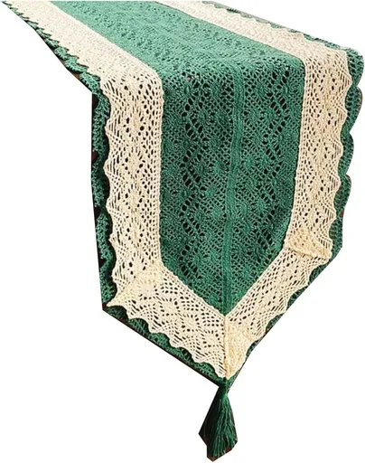 Table Runners,Table Runner, Lace Hollow , TV Cabinet, Shoe Cabinet, Cover and Dining Table, Suitable for Country Table Decoration(30*100cm)