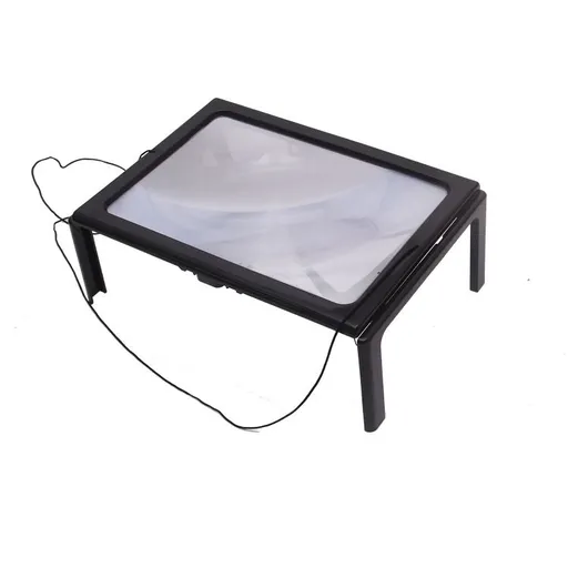 Foldable Magnifying Glass Standing over Books,Comes with Neck String,Handsfree Magnifier for Reading Newspaper,Coloring Book