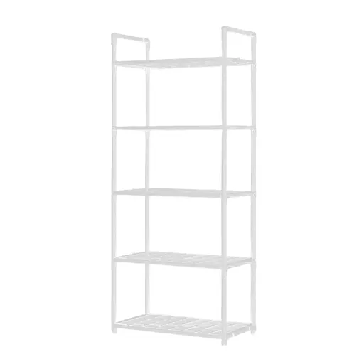 5Tiers Pot Storage Rack Pan Stand Saucepan Holder Cookware Organizer for Kitchen - White