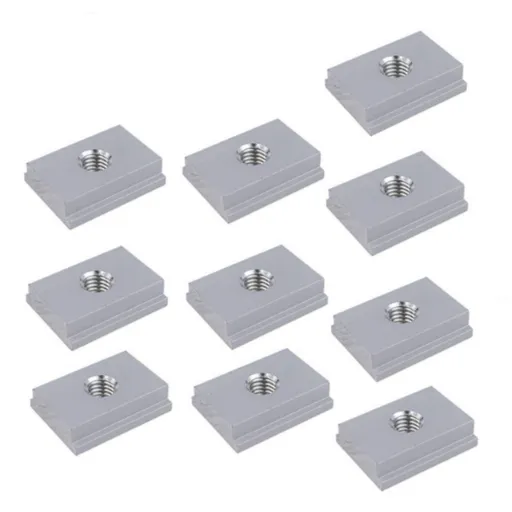 10PCS T-Slider for T-Slot, M6 T-Track Slider Sliding Nut Aluminum Alloy T Slot Nut for Woodworking Tool Jigs Screw Slot Fastener