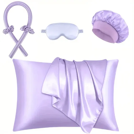 Set of 6 - Heat-Free Curling Iron - Curling Set for Home Use (Purple)