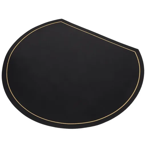 Black PU Table Placemat Oil Proof Waterproof for Dining Room Use