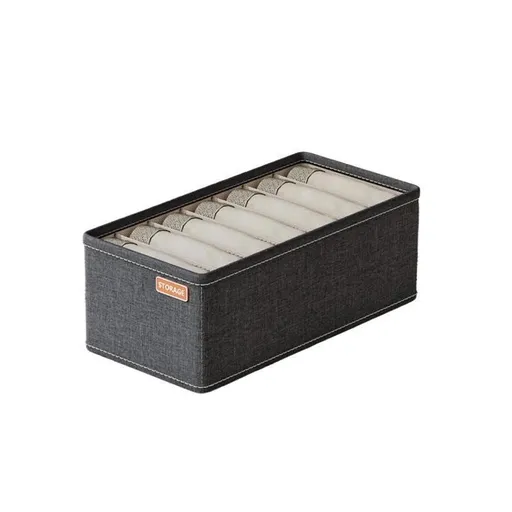 Durable Oxford Organizer Closet Storage for Clothes Underwear and Accessories - Dark Grey-6 Grid For Bras