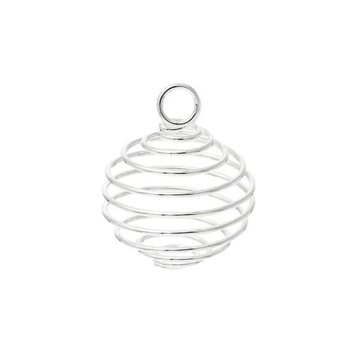 5 PCs Silver Plated Bead Cages Pendants Findings 20x25mm Bead Cages Necklace Cage Pendants for Jewelry Making