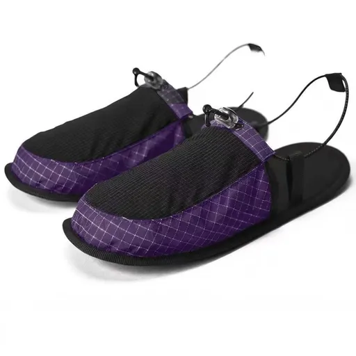Lightweight Packable Quick-Dry Slip-Ons for Camping, Beach, Travel & Hotel Use, L (Purple)