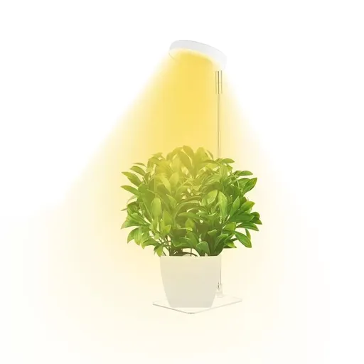 Full Spectrum LED Plant Grow Light with Telescopic Stand, Angel Ring Design, Dimmable Timer & Multi-Mode for Indoor Potted Plants, Succulents, and Home Desktop Decor (3PCS, Warm White Light (White+Clear Base))
