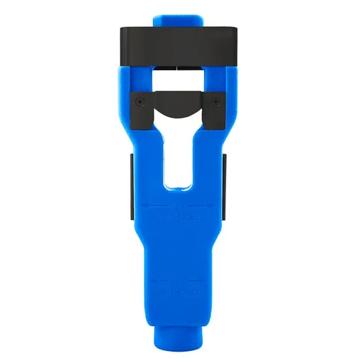 Door Latch Mortise Jig Template Tool with Dual Blades for Precise Lock Installation, Drilling, and Woodworking Alignment on Interior and Exterior Doors (Blue)