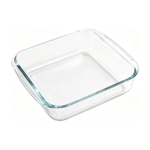 1.8L Square Glass Baking Dish Borosilicate Casserole Pan Oven Microwave Freezer Safe Lasagna Roasting Dish