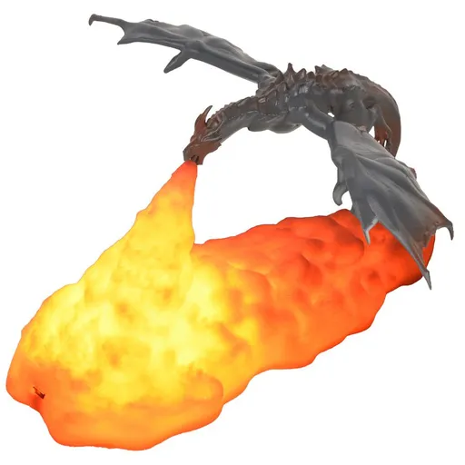 Fire Dragon Lamps, 3D Printed Volcano Moon Light, Kids Sleep Accompany Night Light for Bedroom Office Desktop Lamp Children Gifts