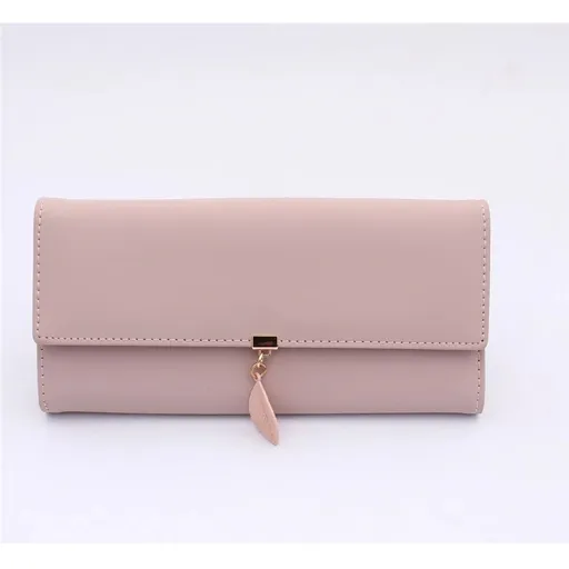 Wallet for Women PU Leather Leaf Pendant Card Holder Phone Checkbook Organizer Zipper Coin Purse | Leaf Pendant, Card Holder, Phone, Checkbook, Organizer, Zipper
