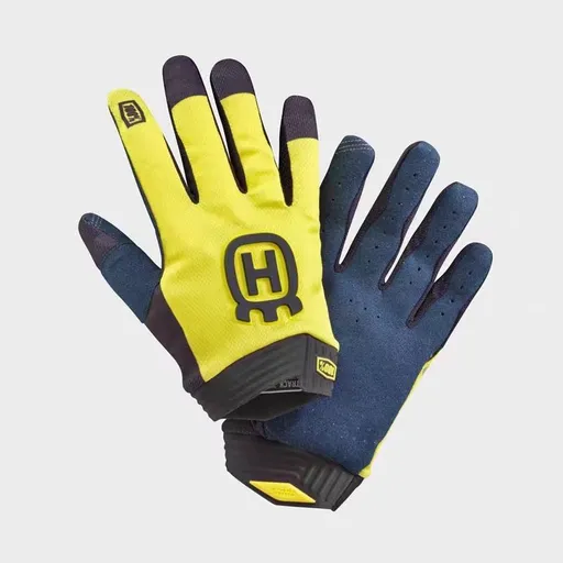 Lohas Fox Motorcycle Gloves Knitting Anti Slip Breathable yellow touch screen