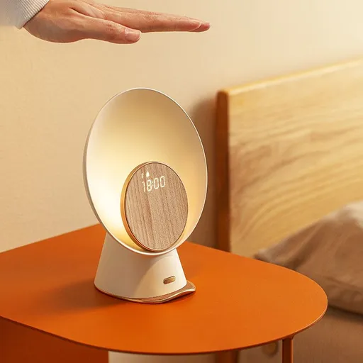 Sunrise Alarm Clock for Bedroom, 6 in 1 Alarm Clocks with Wireless Charging, Wake Up Light Bedside Clock Lamp Adjustable