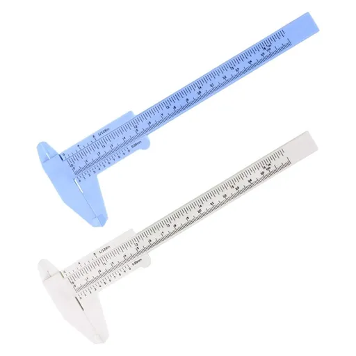 2-Pack Plastic Measuring Calipers Compact Portable Caliper Tool with Assorted Colors for Precise Measurements
