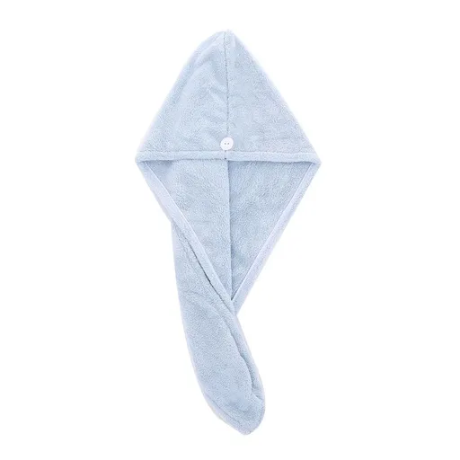 Microfiber Hair Towel,Super Absorbent Hair Turbans for Wet Hair Anti Frizz Head Towels Wrap Drying Towels with Button for Long（2pc