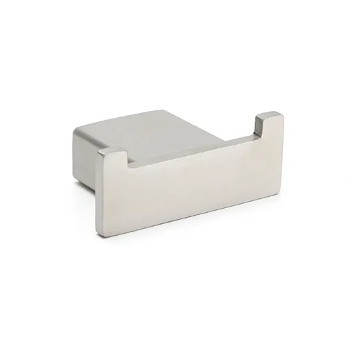 Brushed Nickel SUS Square Robe Hook Clothes Towel Holder Hanger Wall Mounted Kit