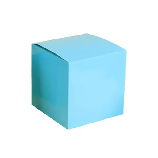 50pcs Colourful Square Paper Boxes Gifts Packaging Craft Supplies Storage Boxes - Blue-5x5cm