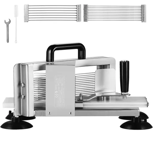 Commercial Tomato Slicer, 1/4"+3/8"+3/16" Tomato Cutter Slicer, Stainless Steel Heavy Duty Tomato Slicer Machine, Manual Tomato Slicer with Non-slip Feet, Cutting Tomatoes, Cucumbers, Bananas