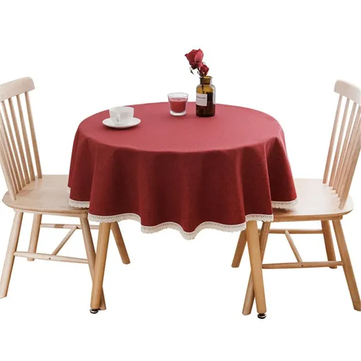 Waterproof/Spill Proof/Stain Resistant/Wrinkle Free/Oil Proof - for Banquet, Parties, Dinner,Wedding,Holiday,Red, Round 90cm