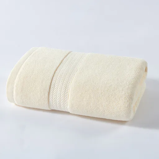 White Premium Thick Cotton Bath Towel for Adults - Soft and Absorbent Bathroom Towel