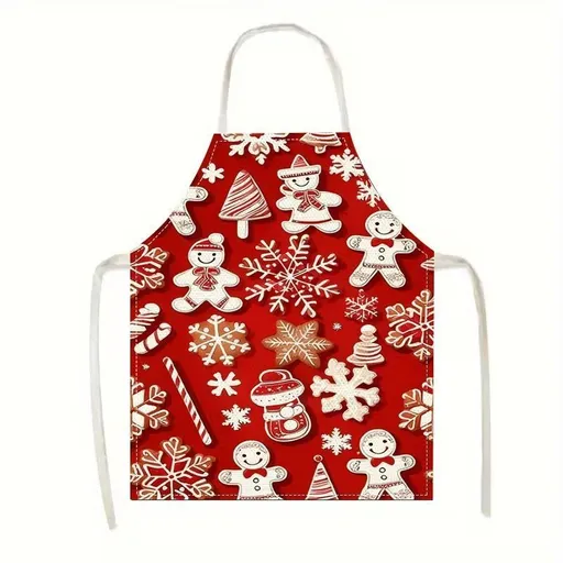 Festive Christmas & Halloween Apron, 56x45 cm Heavy Cotton Linen, sturdy and durable, standard fit, multiple pockets to hold utensils and napkins.