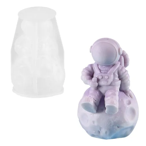 3D Astronaut Silicone Mold for Handmade Candles Molds Silicone Crafts Making Supplies Gift Silicone Mold for Soap