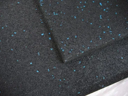 1M*1M Rubber flooring/Rubber Mat/Rubber Tiles- Black with Blue Flecks