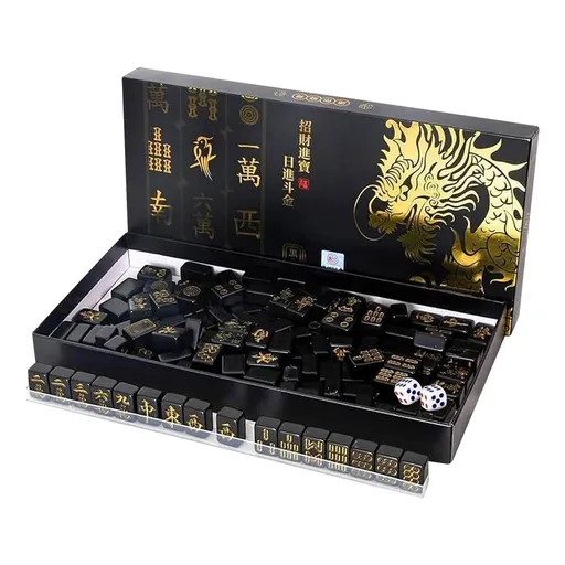 Mini Travel Mahjong Game Set, Portable Lightweight Tiles with Compact Storage Box, Durable Tabletop Tile Game for Family Gatherings Adults Parties, Indoor Outdoor Entertainment