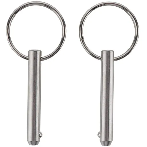2 Pack Quick Release Pin, Diameter 1/4", Usable Length 1-1/2", Overall Length 2", Full 316 Stainless Steel, Marine Hardware