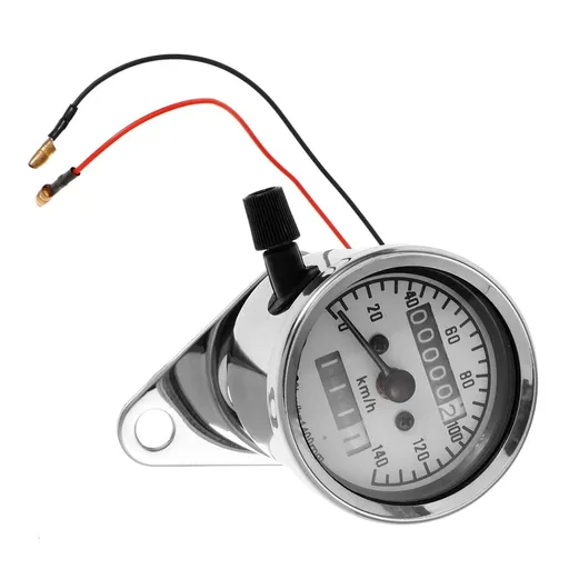 Plated Silver Motorcycle Speedometer Replacement Odometer with Multifunctional Display and Iron Plating