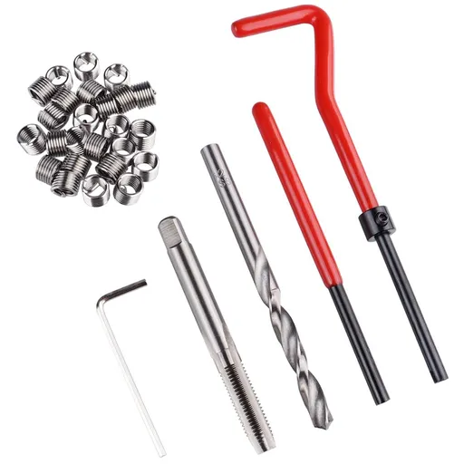 25 Pcs Thread Inserts M6x1 Female Thread Repairing Accessory Assortment Kit Drill Helicoil Repair Kit
