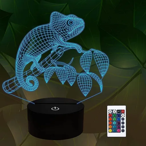 Chameleon Animal 3D Night Light Illusion Lamp for