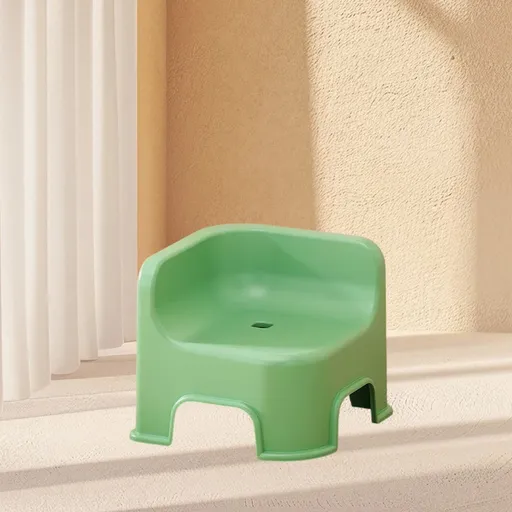 Bathroom Small Stool Plastic Stool Children's Stool Home Stepping Non Slip Thickened Plastic Stool Baby Low Stool Bathing Stool Green