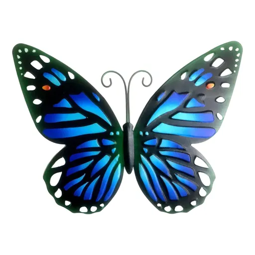 4pcs Metal Butterflies | Iron Hanging Decorations Wall-Mounted - Wall Art Sculpture for Garden Yard Decoration Outdoor Indoor