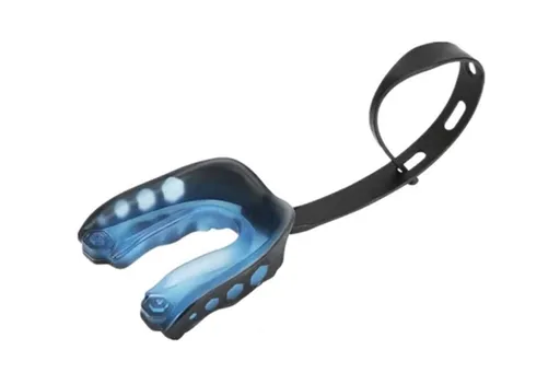 2Pcs Professional Sports Mouthguard Teeth with Strap EVA Sports Mouth Guards -Blue with Black