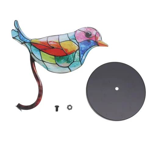 Birds On Branch Desktop Ornaments Iron Double Painted Bird Colorful Birds Ornament Tablet for Indoor Decoration 1 Bird
