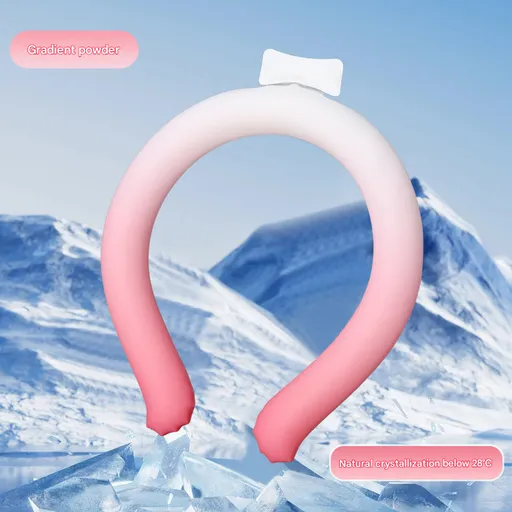 Gradient Pink Instant Cool PCM Neck Ring - 28°C Phase Change Material for Sweat-Free Relief - Ultra-Light 135g Comfort for Sports, Office, and Summer Travel
