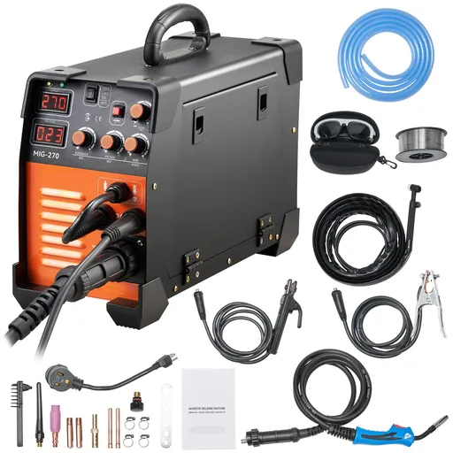 Mig Welder Welding Machine MIG-270 MIG MMA TIG IGBT DC Inverter Welder Digital Display