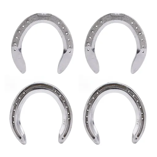 4pcs Horseshoes Aluminum Alloy Light Weight Reliable Practical Horse Riding Accessory for Racecourse Farm No. 5