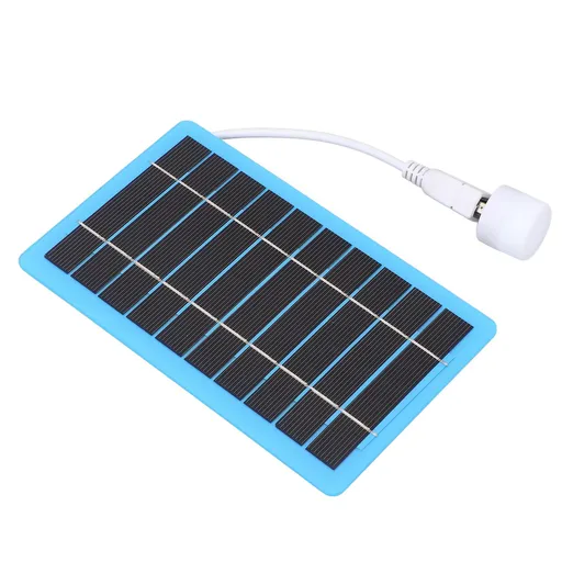 5V 5W Small Solar Panel USB Portable Solar Panel Charger with White Light for Outdoor Camping Hiking Fishing