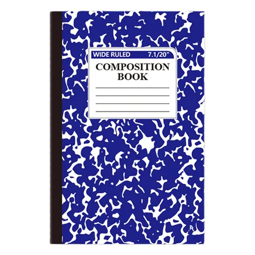 1 Piece 8 Color Pastel Composition Notebook, Ruled Marble Cover Journal for Office Notes Writing and School, Dark Blue, 5.5 x 8.27 inches